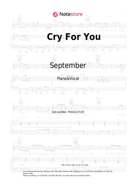 Cry for You (September song) .